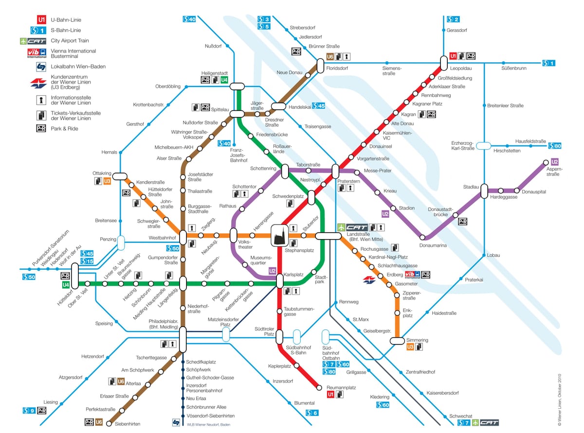 ვენის tube რუკა