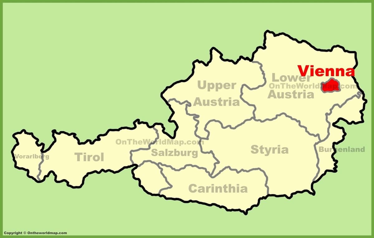 რუკა, ვენის მდებარეობა