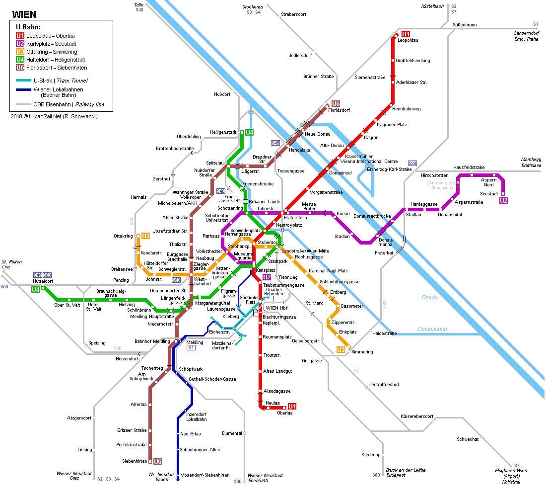 რუკა uban Wien