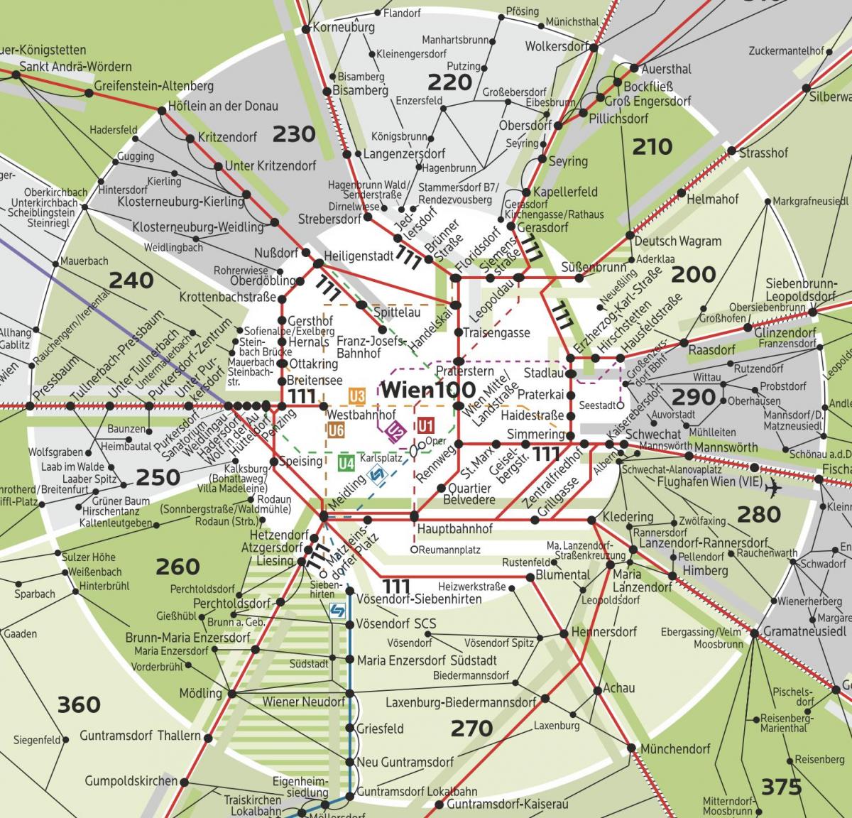 Wien ზონაში 100 რუკა