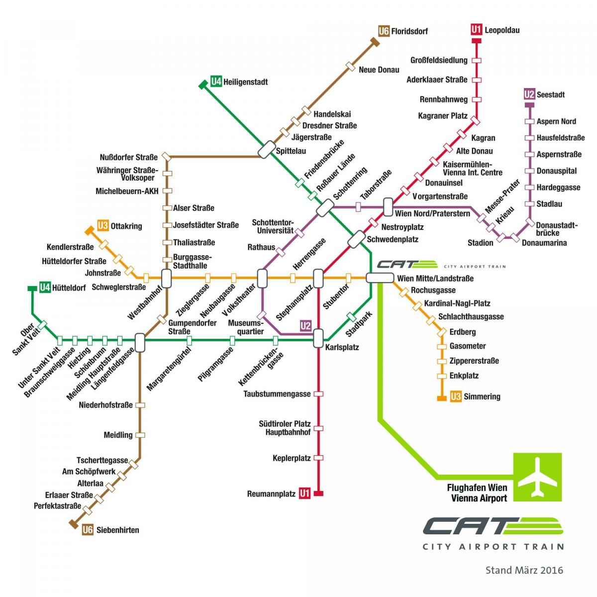 Wien მატარებელი რუკა