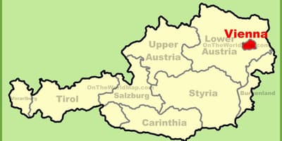 Wien ავსტრიაში რუკა