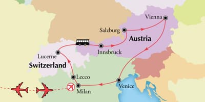 რუკა, ვენის switzerlan