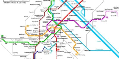 ვენაში მეტროს რუკა hauptbahnhof