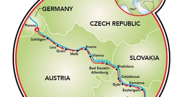 Passau ვენის ველოსიპედით რუკა