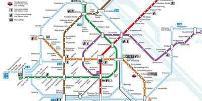 Wien მეტროს რუკა